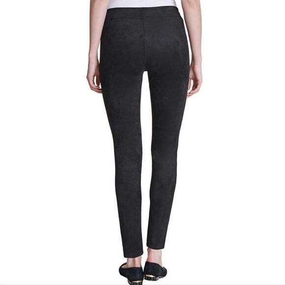 Andrew Marc Mid Rise Black Soft Suede Skinny Slim Fit Pants Women's Size Medium - Picture 3 of 12